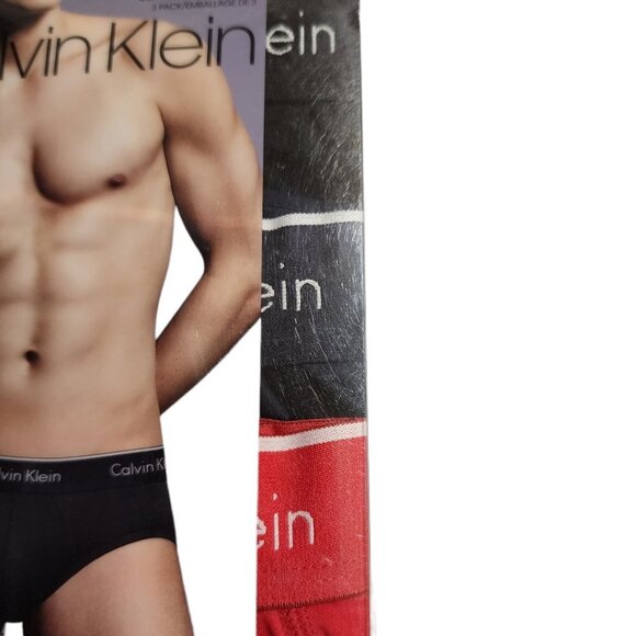 Calvin Klein Men's Underwear Microfiber‎ Hip Brief 3-Pack Polyester Size … - Picture 2 of 3